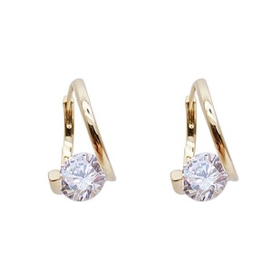 E17 Irregular Zircon Earrings Buckle Ear Hook Korean Alloy Jewelry for Girls Women Decorative Party Wedding