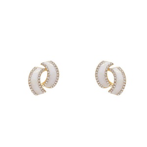 E19 Shiny Oil Drop Earrings Ear Hook Korean Alloy Jewelry for Girls Women Decorative Party Wedding