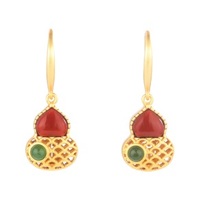 E86 Gourd Earrings Niche Stud Design Sense Female Ear Jewelry
