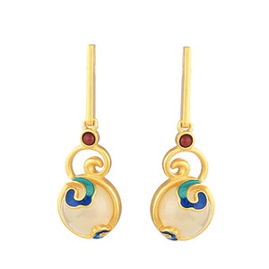 E87 Gourd Earrings Niche Stud Design Sense Female Ear Jewelry