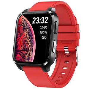 E90 Smart Watch Bluetooth Call Full Touch Woman Man Fitness Heart Rate Blood Pressure Monitoring ECG Sport Waterproof Smartwatch - Red