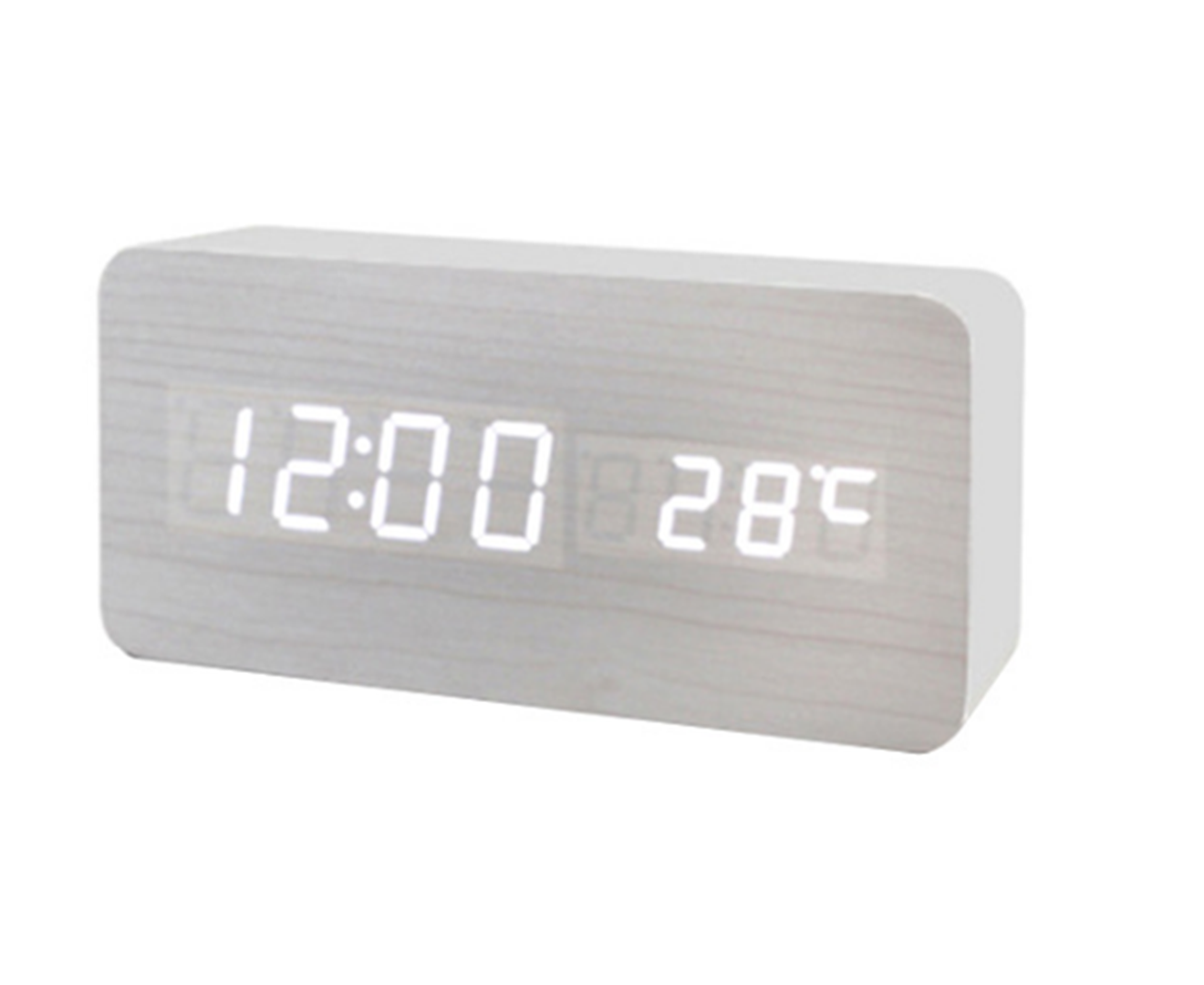  bianco Tfrdertuuigf creative LED sveglia temperatura elettronico orologio sveglia  