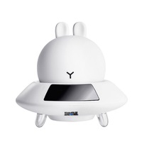 F34 Creative Cute Rabbit Shape Small Alarm Clock Colorful Wake-up Lamp Charging Cartoon Desktop Led Bedside Clock Decoration Clock