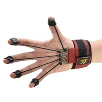 Finger Extensor Exerciser Hand Yoga Resistance Band Finger Gripper Strength Trainer Force Grip Device - Cherry Red 60LBS