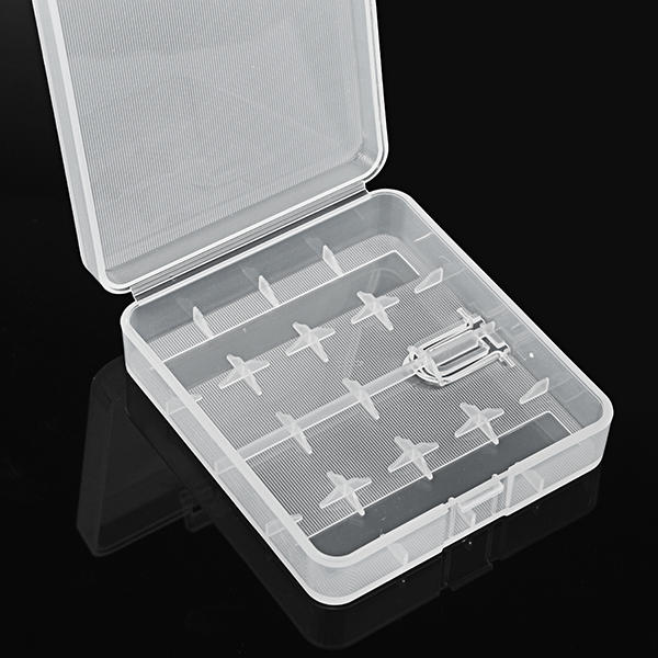 Five White 18650 Battery Storage 4 Slot Protective Case Box