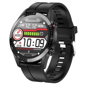 For Phone Xiaomi Android IOS Reloj Inteligente Hombre Smartwatch Men Android IP68 Smartwatch Answer Call Smart Watch Man - Black Silicone