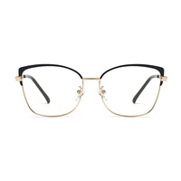 G45 Outdoor Anti-blue Light Sunglasses Smart Photosensitive Blue Gold Frame Color-changing Lens Flat Glasses for Women and Men