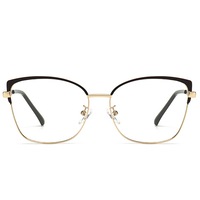 G45 Outdoor Anti-blue Light Sunglasses Smart Photosensitive Tea Gold Frame Color-changing Lens Flat Glasses for Women and Men
