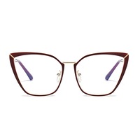 G46 Outdoor Anti-blue Light Sunglasses Smart Photosensitive Dark Red Frame Color-changing Lens Flat Glasses for Women and Men