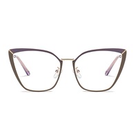 G46 Outdoor Anti-blue Light Sunglasses Smart Photosensitive Purple Tea Frame Color-changing Lens Flat Glasses for Women and Men