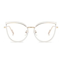 G47 Outdoor Anti-blue Light Sunglasses Smart Photosensitive White Frame Color-changing Lens Flat Glasses for Women and Men