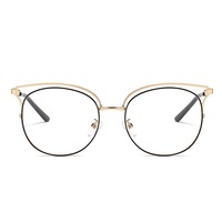 G50 Outdoor Anti-blue Sunglasses Smart Photosensitive Black Gold Frame Color-changing Lens Flat Glasses for Women and Men