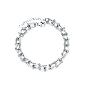 H73 Fashion Simple Silver Chain Wild Personality Bracelet Adjustable Link Trendy Gift Jewelry for Women Jewelry