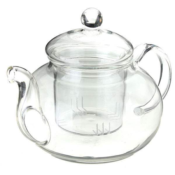 Heat Resistant Glass Teapot With Infuser Coffee Tea Leaf