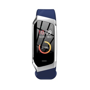 Jelly Comb Smart Watch For Android IOS Blood Pressure Heart Rate Monitor Sport Fitness Watch Bluetooth 4.0 Men Women Smartwatch - Blue and silver