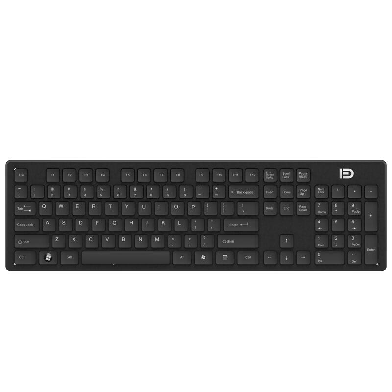 K3 Portable Wireless Silent 104 Keys Keyboard Ultra-thin USB Office Chocolate Cap Keyboard with 2.4GHz USB Receiver