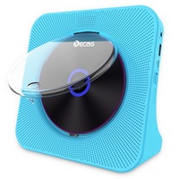 Kecag KC-806 Desktop CD Player with LED Display Bluetooth 5.0 Remote Control FM Radio MP3 Headphone Jack USB - Blue