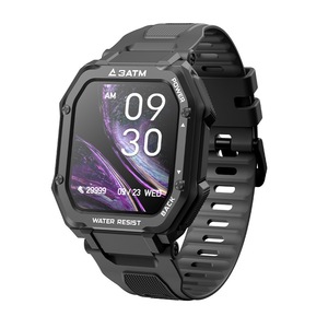 Smart Watch ROCK Rugged Watch For Men Outdoor Sports Waterproof Fitness Tracker Blood Pressure Monitor smartwatch - Black