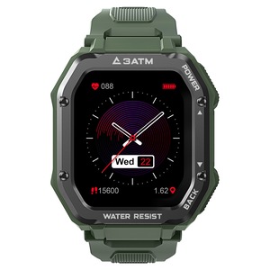 Smart Watch ROCK Rugged Watch For Men Outdoor Sports Waterproof Fitness Tracker Blood Pressure Monitor smartwatch - Green