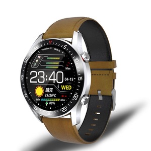 Smart Watch Men Heart Rate Blood Pressure Information Reminder Sport Waterproof Smart Watch for Android IOS Phone - Belt brown