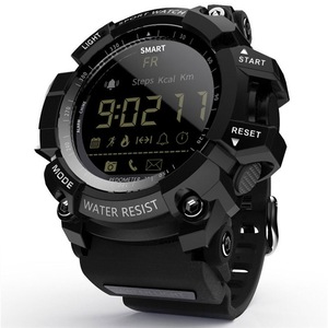 MK16 Bluetooth SmartWatch digital clock Pedometer Fitness Tracker Sports smart watch men IP67 Waterproof For iOS Android - Black