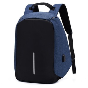 Men luminous anti-theft computer shoulder bag simple casual large capacity oxford cloth shoulder bag - Blue 18 inch