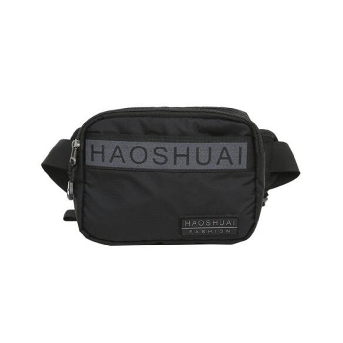Men Nylon Multi-function Chest Bag Solid Casual Waist Bag Travel Crossbody Bag For Men