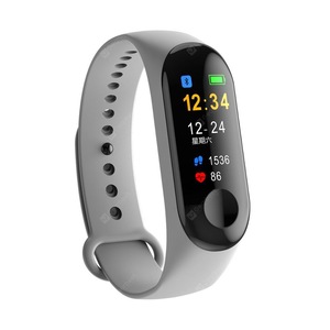 Men Smart Sports Watch Blood Pressure Heart Rate Monitor Message Reminder Bluetooth Waterproof Men And Women Bracelet Wrist - gray