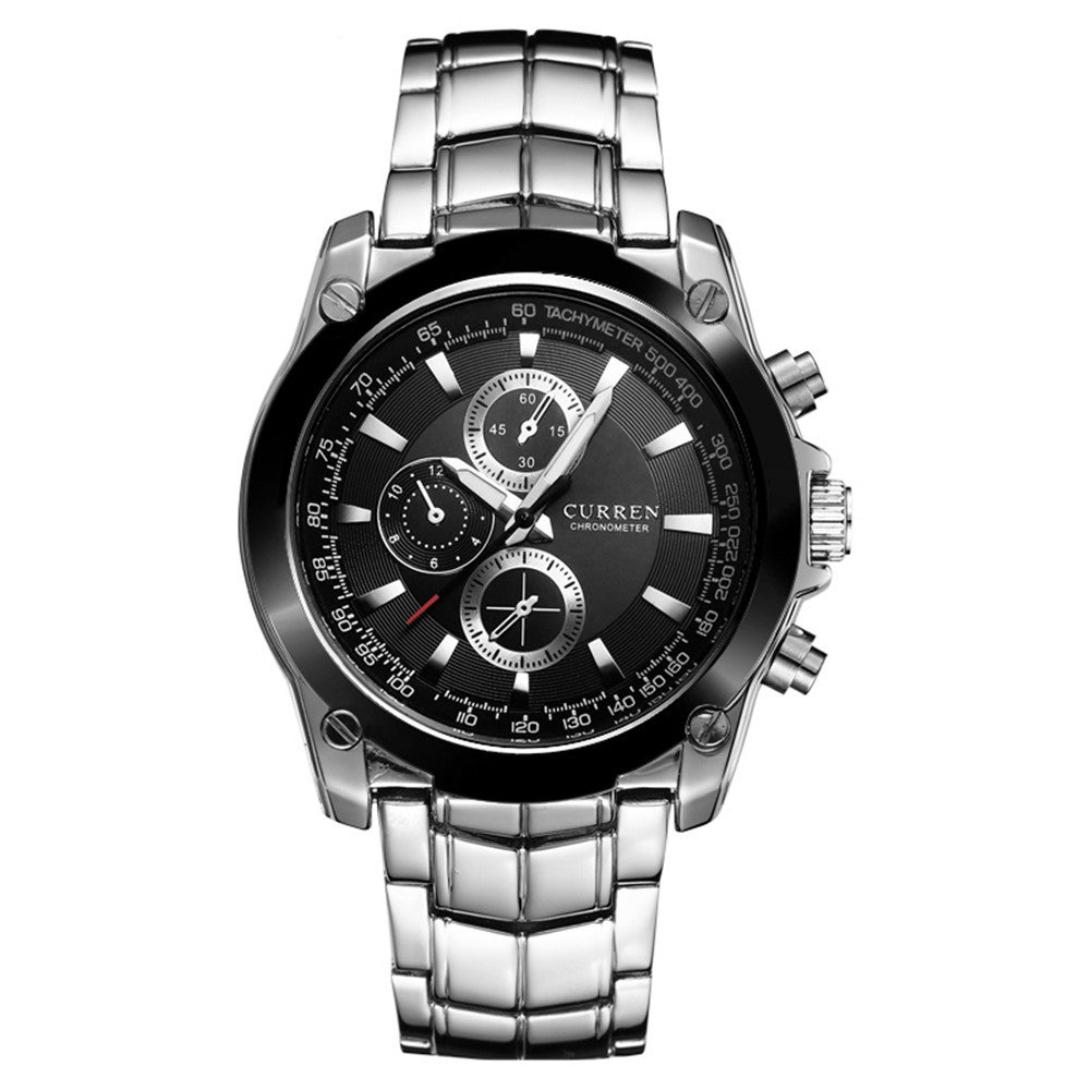 Mens Quartz Watch Stainless Steel Strap Men's Wristwatch Classic Business