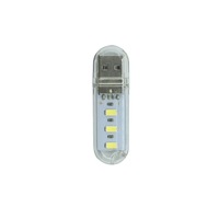10X Mini Portable USB LED 5V 3 LED Light SMD 5730 Table Desk Lamp Book Flashlight Night Light for Power Bank Laptop Camping white