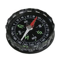 10X Mini Precise Compass Practical Guider For Camping Hiking North Navigation - Black