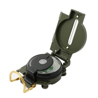 Mulitifunctional Outdoor Survival Military Compass Camping Waterproof Geological Compass Digital Navigation Equipment Bussola - Army Green