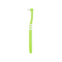 Orthodontic Toothbrush Pointed and Flat head Soft Hair Correction Clean teeth gap Floss Oral hygiene Teeth Braces - Flat head Green