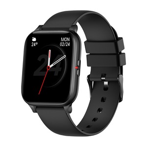 P8 Mix 1.69 Inch Smart Watch Men Heart Rate Monitor IP67 Waterproof Women Smartwatch Fitness Tracker for iPhone Plus - Black with a strap