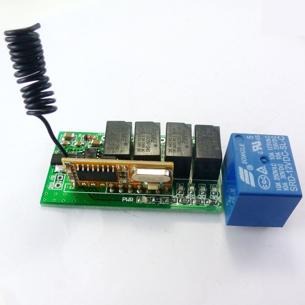 Buy 4Ch RF Wireless Remote Control Relay Switch for Fixed Learning code ...