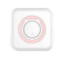 Portable Mini Printer Thermal Photo Printer Bluetooth Wireless with 10 Rolls of Printing Paper, Sticker - Pink