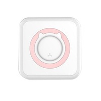 Portable Mini Printer Thermal Photo Printer Bluetooth Wireless with 5 Rolls of Printing Paper, Sticker - Pink