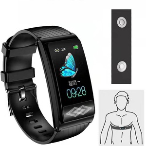 PPG Smart Bracelet P10 Super Precision Lorentz Diagram Smart Watch 24-hour Dynamic ECG Monitoring Smart Tracker For Men Women - Black Heart rate belt