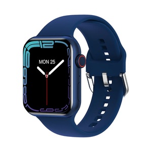 HW37 Plus Smart Watch with Wireless Charging NFC Smartwatch for Xiaomi Apple Watch - blue