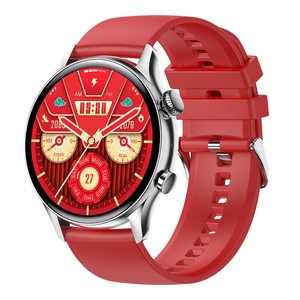 Smart Watch HK8 Pro Amoled Screen NFC Access AI Voice Bluetooth Call Heart Rate Health Monitor Smartwatch Fitness Tracker - Red