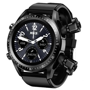 Smart Watch JM03 Bluetooth Headset Earphone TWS Two in One HIFI Stereo Wireless Sports Tracke Music Play Smartwatch - Black