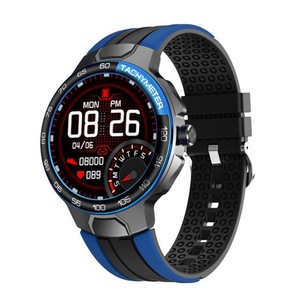Smart Watch Men Women IP68 Waterproof Bluetooth 5.0 24 Exercise Modes Smartwatch E15 Heart Rate Monitoring for Android Ios - Blue