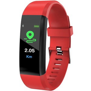Sports Watch Color Screen Mens And Womens Bluetooth Waterproof Heart Rate Blood Pressure Pedometer Fitness Tracking Men Women - Red