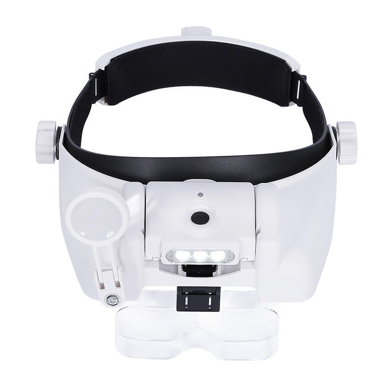 USB Rechargeable Magnifier Headband With Illumination 3 LED Lamp 1X 1.5X 2X 2.5X 3.5X 8X Magnifying Glass