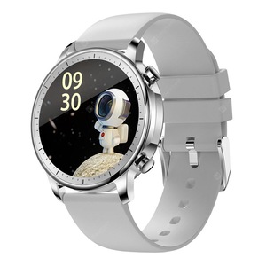 V23 Round Full Touch Body Temperature Detection Heart Rate Measurement Smart Watch Health Fashion HD Resolution Smartwatch - Gray