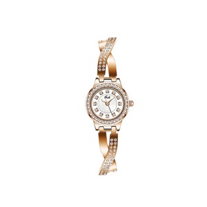 W25 Gold Luxury Shiny Ladies Watch Elegant Temperament Fashion Waterproof Watch Girls Decorative Wristband Jewelry