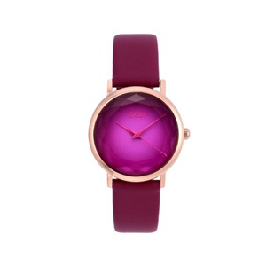 W38 Purple Girl Heart Belt Wrist Watch High-looking Temperament Waterproof Watch Artistic Girls Decorative Wristband Jewelry
