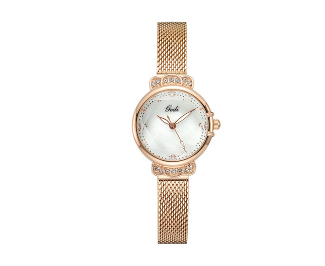 Buy W63 White Ladies Multi-faceted Glass Small Dial Watch Fashion Mesh Belt  Quartz Waterproof Watch Girls Decorative Watch Jewelry MyDeal