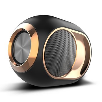 Wireless bluetooth Speaker Portable Heavy bass Stereo Surround Sound FM Radio TF Card AUX Speaker with Mic BLACK COLOR