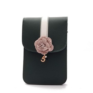 Women Quality PU Leather Retro Floral Mini Phone Bag Crossbody Pack